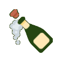 Bottle with Popping Cork spin